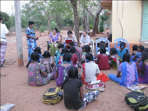 INTERACTION WITH THE GIRLS BY VOLUNTEERS